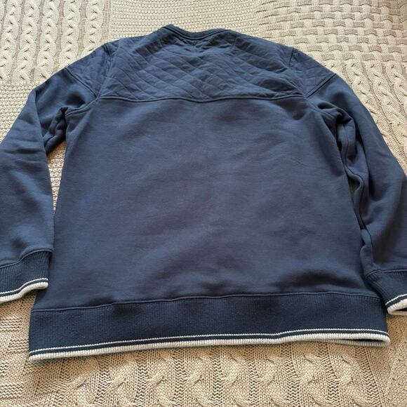 Ben Sherman Navy Blue Quilted Crew Neck Sweatshirt ~ M - Picture 10 of 10